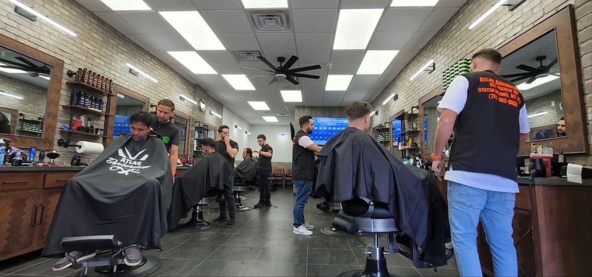 Atlas Barbershop interior